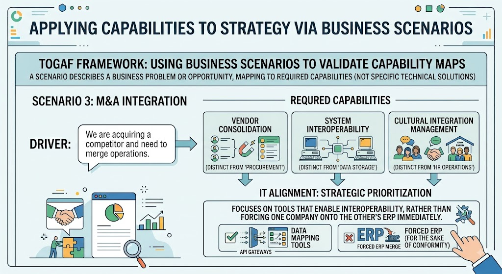 TOGAF Capabilities to Strategy: Scenario 3: M&A Integration