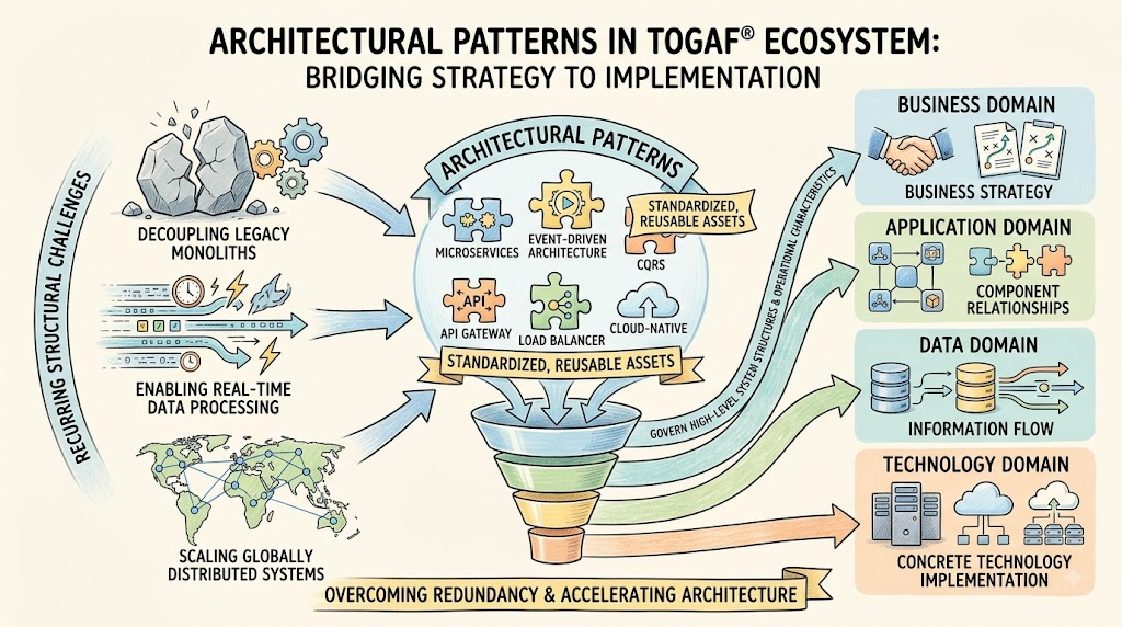 Architectural Patterns in TOGAF: Bridging Strategy to Implementaton