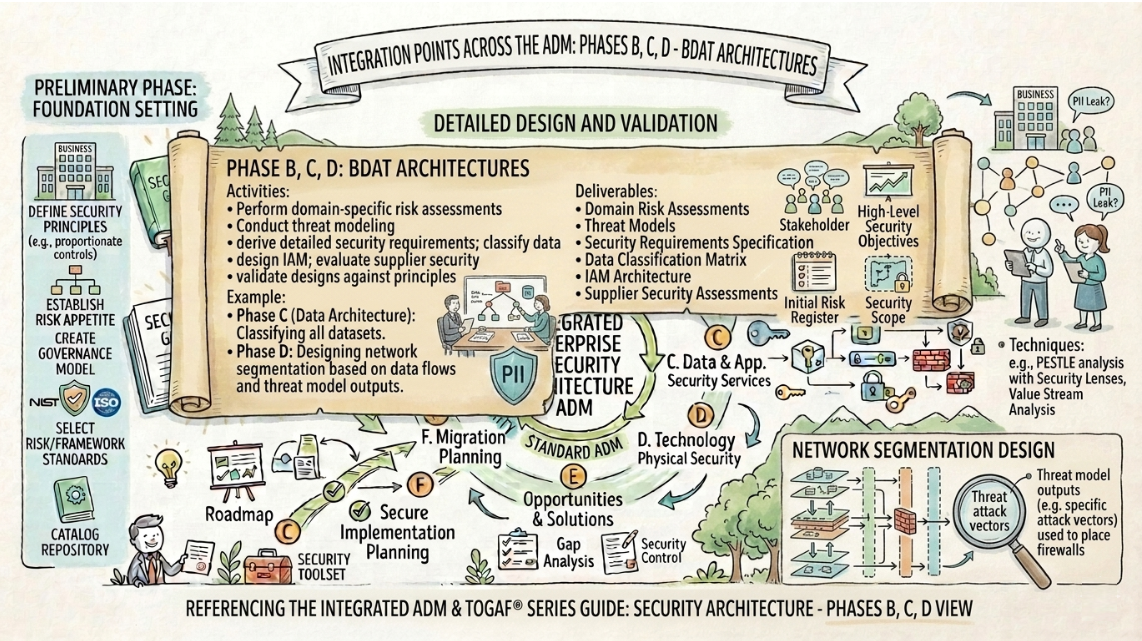 TOGAF Security Architecture - Phase B,C,D Example