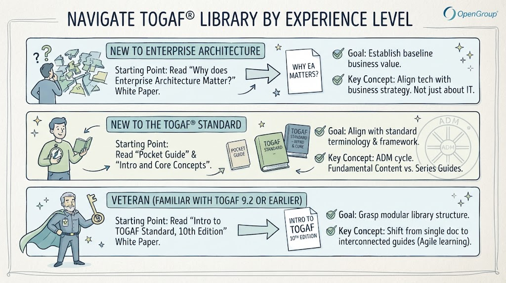 Navigate TOGAF Library By Experience Level