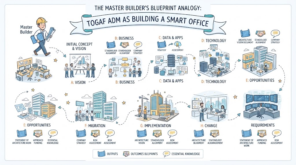 The Master Bulder's Blueprint Anology: TogAF ADM as Building a Smart Office