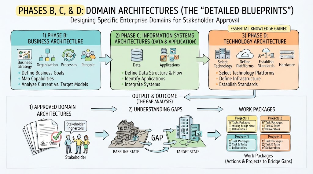 Phases B,C, & D: domain Architectures (The "Detailed Blueprints")